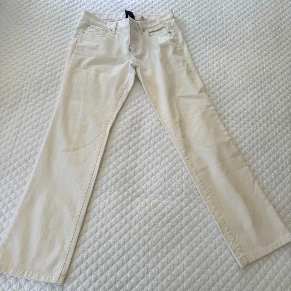 Ann Taylor off white cream jeans 8 petite